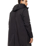 Geacă Parka 3-în-1 Urban Black cu glugă – shell impermeabil + liner matlasat detașabil
