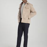 Jachetă Herringbone Beige
