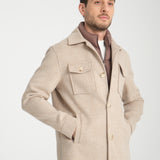 Jachetă Herringbone Beige