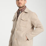 Jachetă Herringbone Beige