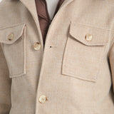 Jachetă Herringbone Beige