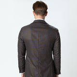 Sacou cu Carouri Vichy, Navy & Brown