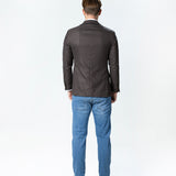 Sacou cu Carouri Vichy, Navy & Brown