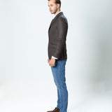 Sacou cu Carouri Vichy, Navy & Brown