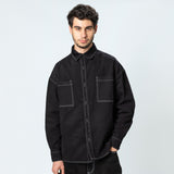 Cămașă Overshirt  Jeans Black