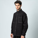 Cămașă Overshirt  Jeans Black