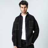 Cămașă Overshirt  Jeans Black