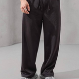 Pantaloni Wide-Leg Co-ord – Negru
