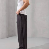 Pantaloni Wide-Leg Co-ord – Negru