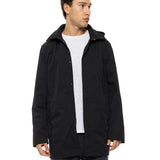 Geacă Parka 3-în-1 Urban Black cu glugă – shell impermeabil + liner matlasat detașabil