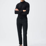 Pulover mock-neck cu cașmir – negru