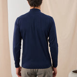 Pulover mock-neck cu cașmir – bleumarin