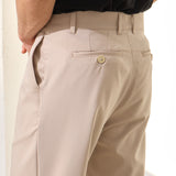 Pantaloni Everhold, Cropped cu Pense, Crem