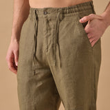 Pantaloni Scurți Everhold, Talie Elastică, Kaki