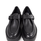 Pantofi Over Size Negri cu cusatură decorativă și cataramă