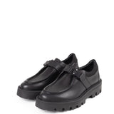Pantofi Over Size Negri cu cusatură decorativă și cataramă