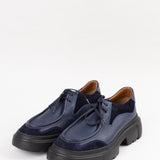 Pantofi Over Size Blue cu cusatură decorativă