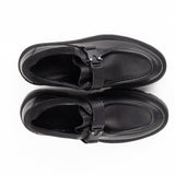 Pantofi Over Size Negri cu cusatură decorativă și cataramă