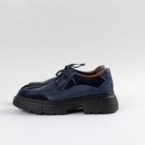 Pantofi Over Size Blue cu cusatură decorativă