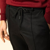 Pantaloni Confort Line negru 100% lana flannel