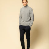 Pantaloni Confort Line bleumarin 100% lana flannel