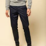 Pantaloni Confort Line bleumarin 100% lana flannel