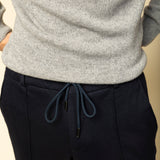 Pantaloni Confort Line bleumarin 100% lana flannel