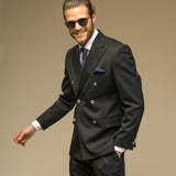 Costum negru Double - Breasted