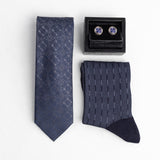 Set Cadou Accesorii (Butoni, Șosete, Cravată) AlbastruCobalt