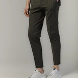 Pantaloni Verde Inchis Barbati, Pantaloni Confort Line, Pantaloni Verzi Eleganti Barbati 