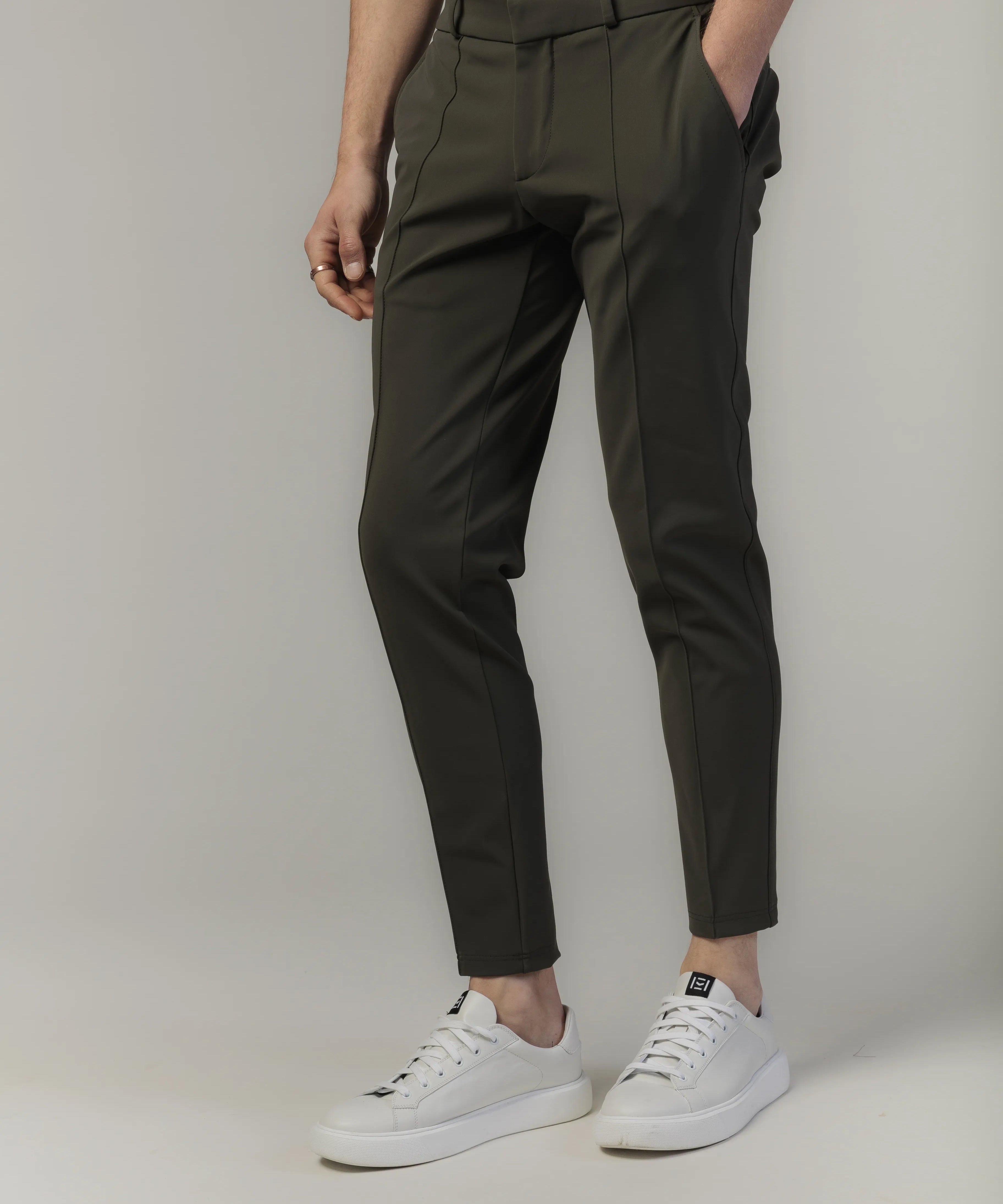 Pantaloni Verde Inchis Barbati, Pantaloni Confort Line, Pantaloni Verzi Eleganti Barbati 