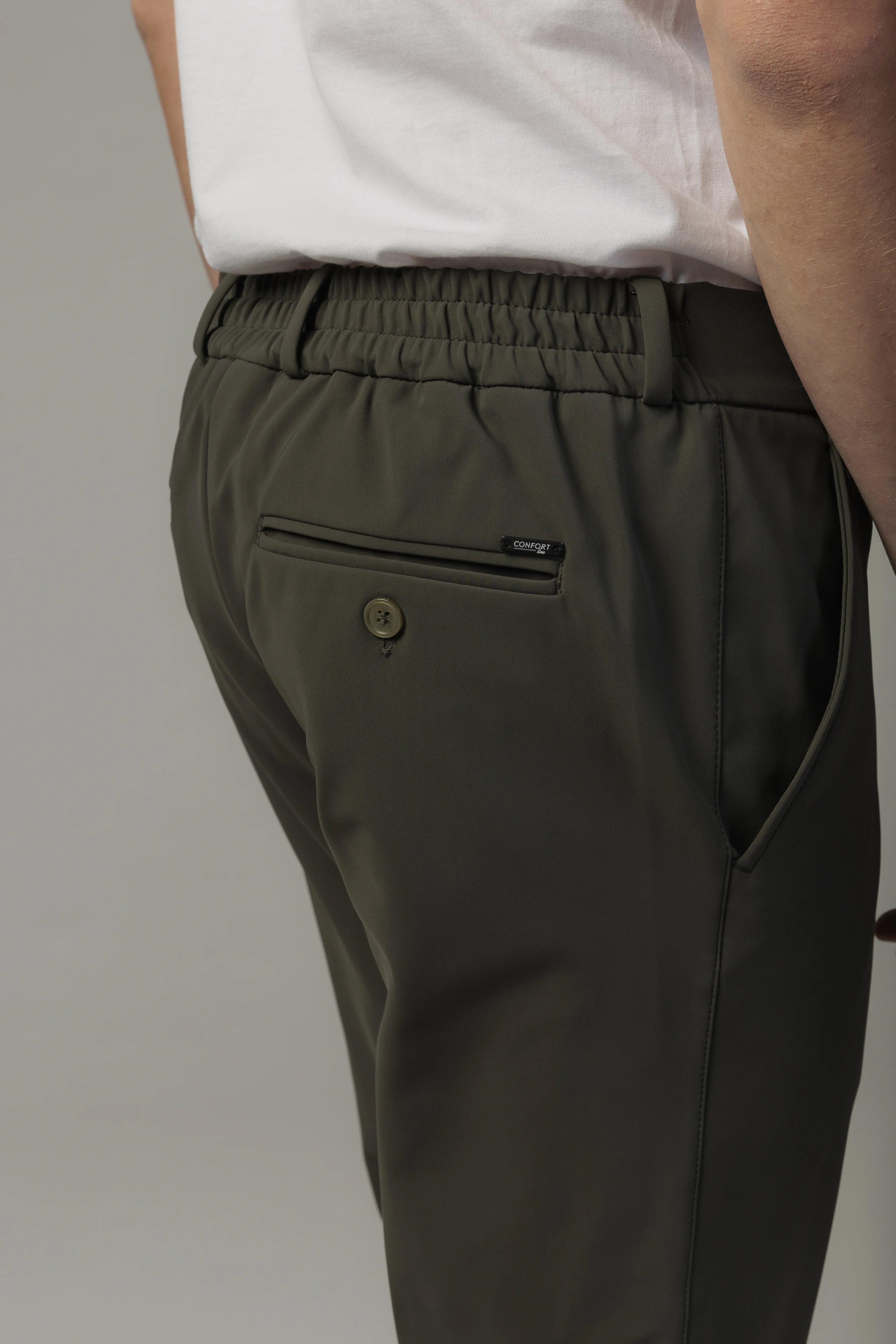 Pantaloni Verde Inchis Barbati, Pantaloni Confort Line, Pantaloni Verzi Eleganti Barbati 
