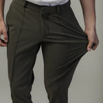 Pantaloni Verde Inchis Barbati, Pantaloni Confort Line, Pantaloni Verzi Eleganti Barbati 