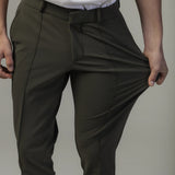 Pantaloni Verde Inchis Barbati, Pantaloni Confort Line, Pantaloni Verzi Eleganti Barbati 
