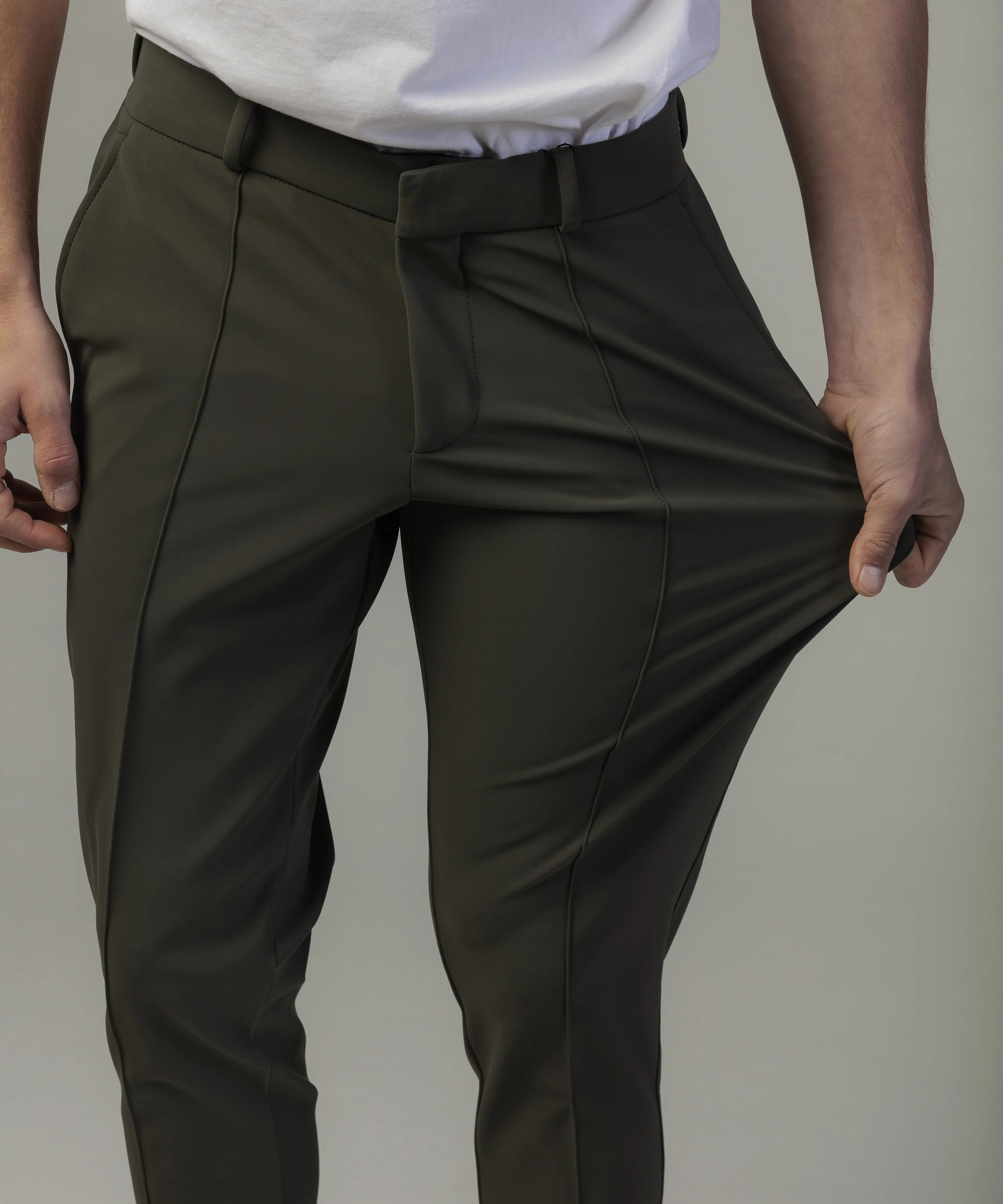 Pantaloni Verde Inchis Barbati, Pantaloni Confort Line, Pantaloni Verzi Eleganti Barbati 