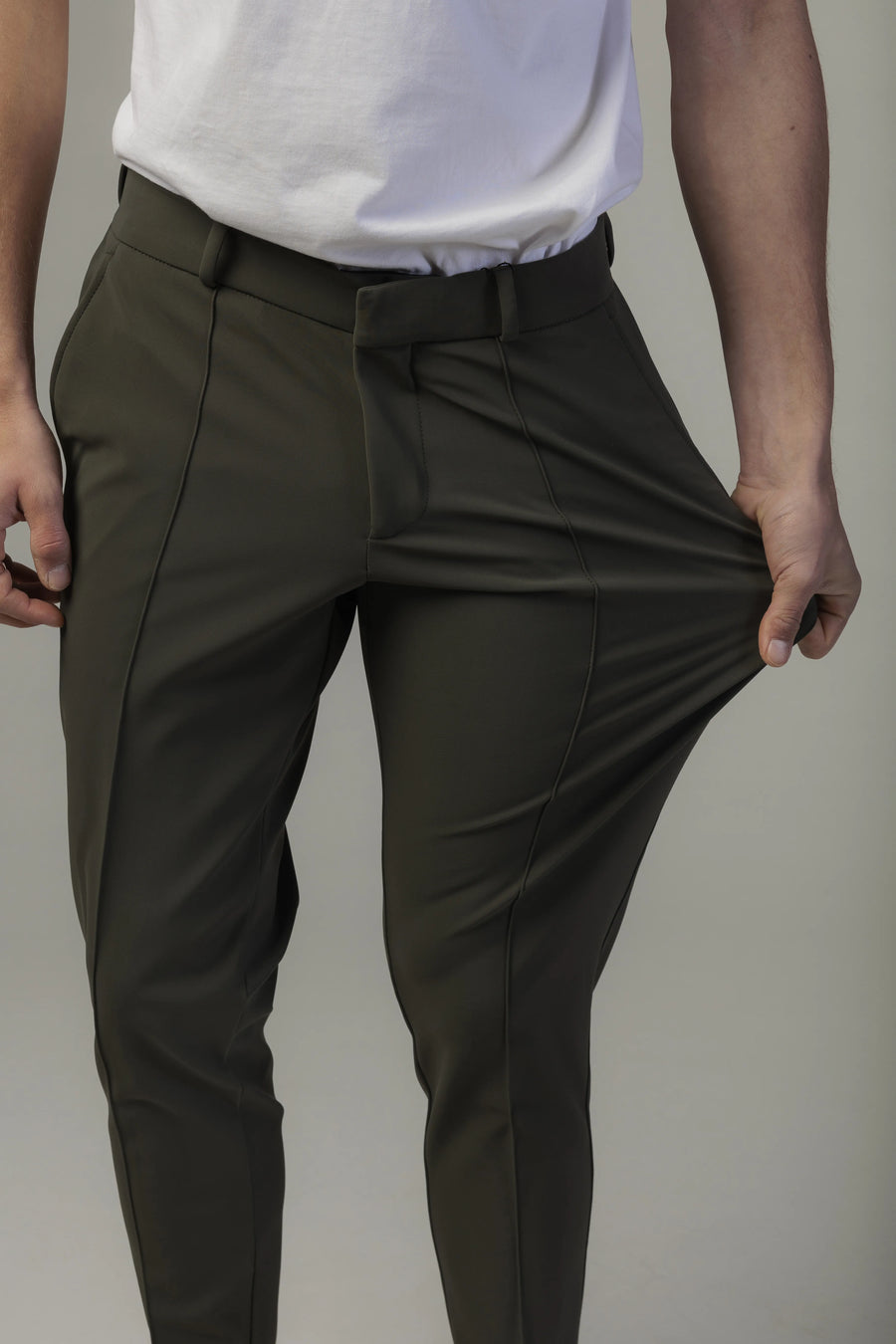 Pantaloni Verde Inchis Barbati, Pantaloni Confort Line, Pantaloni Verzi Eleganti Barbati 