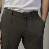 Pantaloni Verde Inchis Barbati, Pantaloni Confort Line, Pantaloni Verzi Eleganti Barbati 