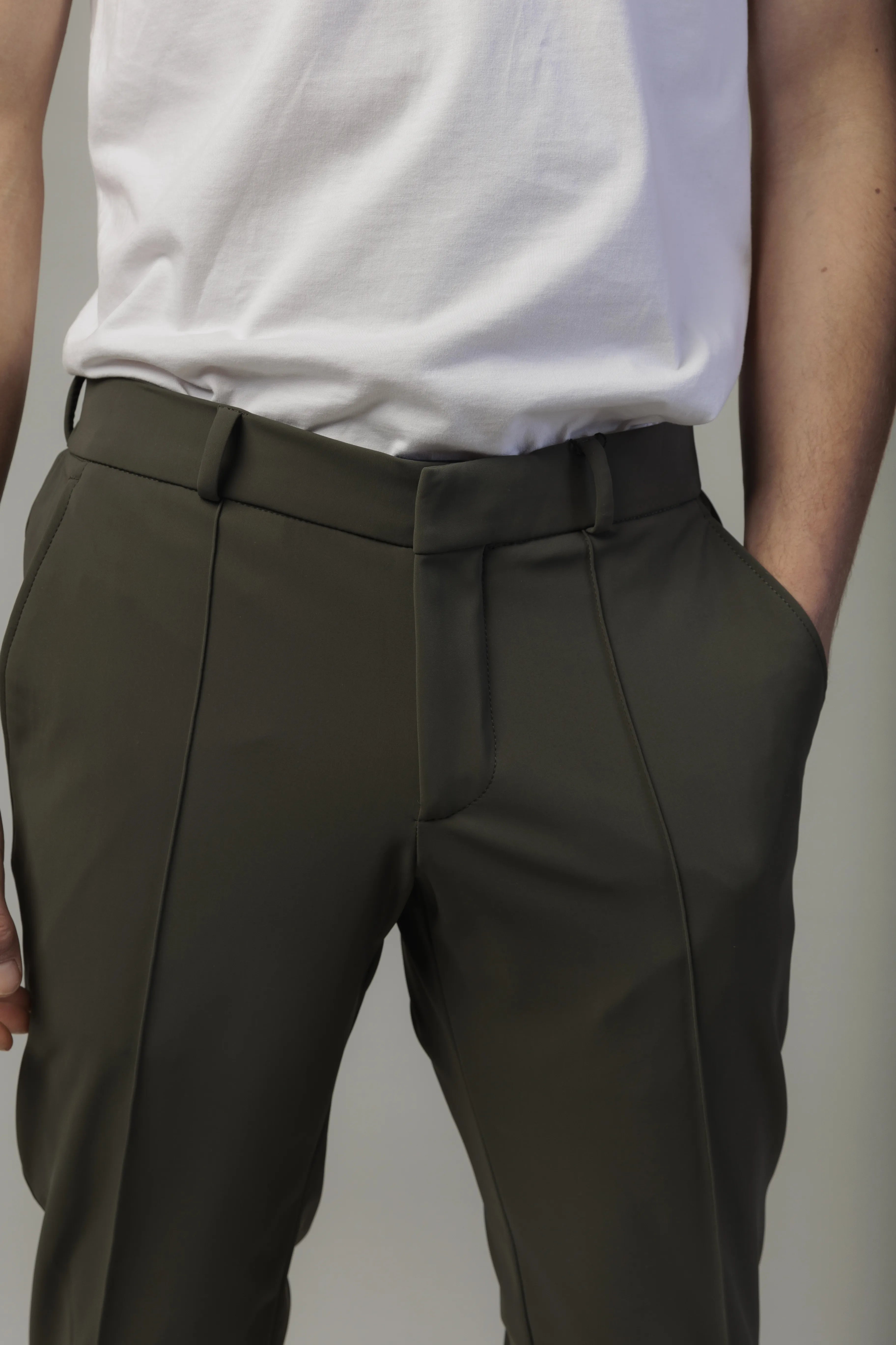 Pantaloni Verde Inchis Barbati, Pantaloni Confort Line, Pantaloni Verzi Eleganti Barbati 