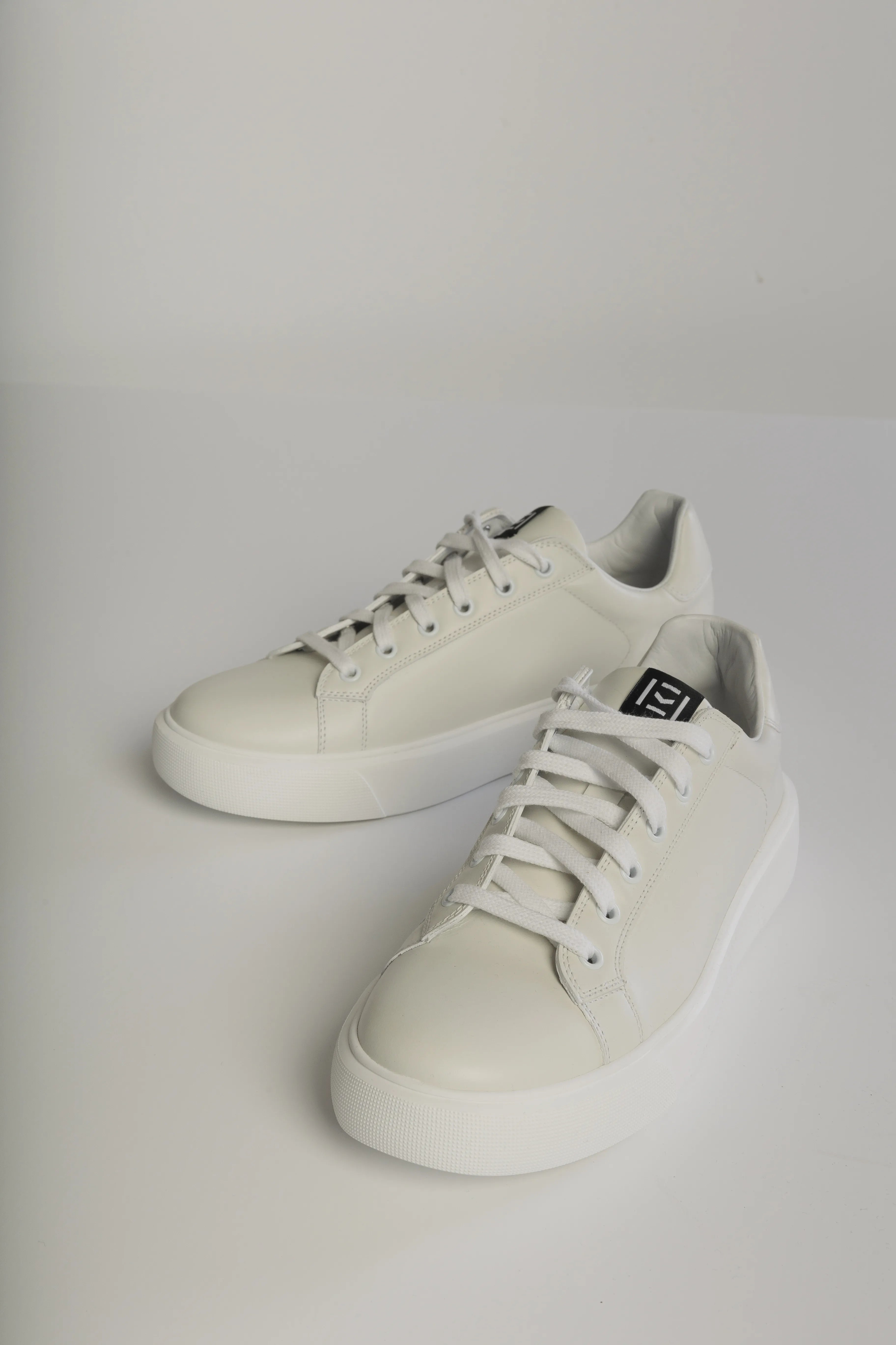 Adidasi Albi Piele Barbati, Adidasi Albi din Piele Barbati, Adidasi Eleganti Barbati