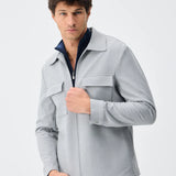 Set Jachetă cu două buzunare și pantaloni - Light Grey