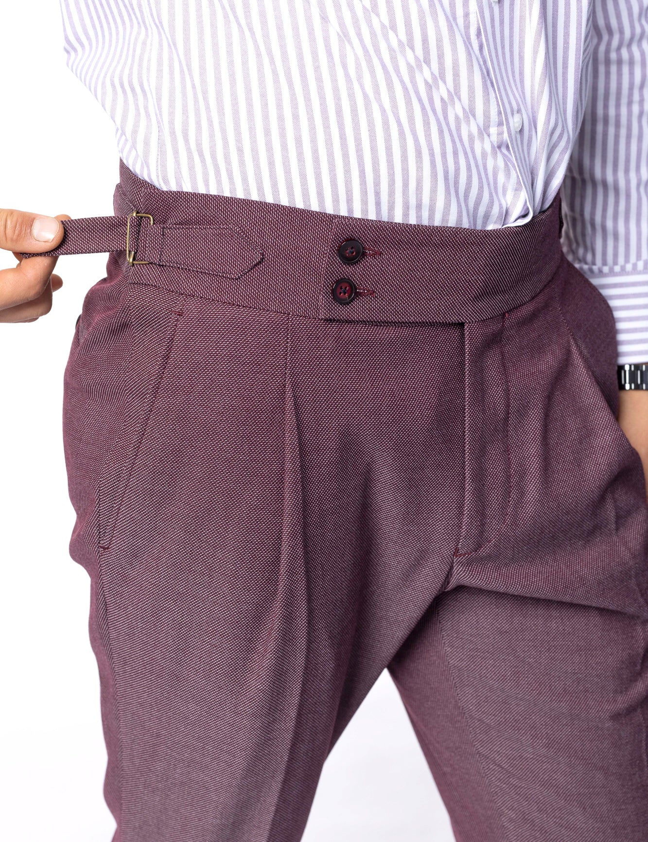 Pantaloni Bordeaux cu Betelie Gurkha
