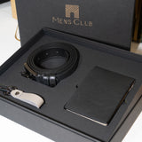 Set Cadou Classic Leather Black - curea, portofel și breloc