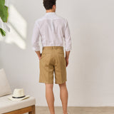 Pantaloni Scurți Everhold, cu Pense, Camel