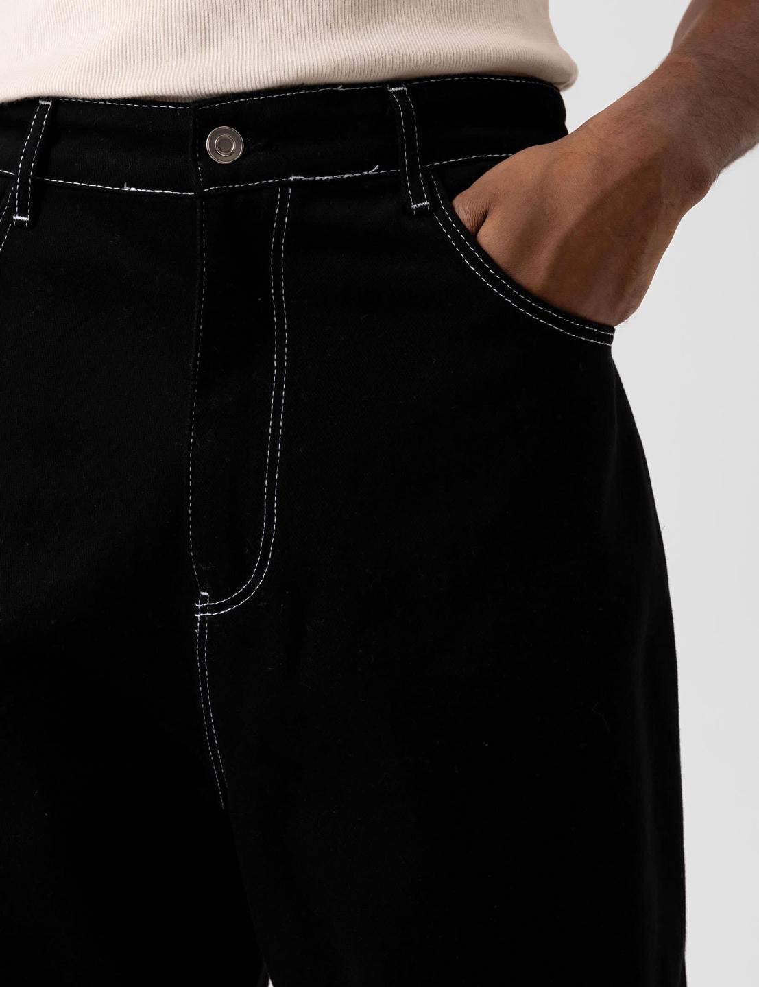Pantaloni Jeans Oversize Black