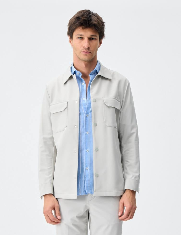 Set Jachetă cu două perechi de pantaloni EH gri deschis (stone)