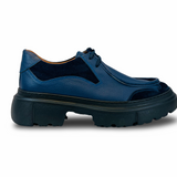 Pantofi Over Size Blue cu cusatură decorativă