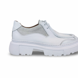 Pantofi Over Size White cu cusatură decorativă