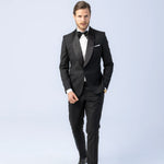 Costum Ceremonie Negru cu Guler Sal, costum negru, costum roz negru, costum negru elegant, costum fancy, costum birou, costum eveniment special, costum nunta, costum ceremonie, costum elegant, costum birou, costume barbat, costume cluj, costume targu mures, pantaloni costum, costum lejer, bernese milano, men’s club