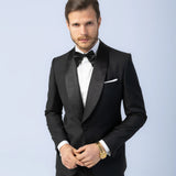 Costum Ceremonie Negru cu Guler Sal, costum negru, costum roz negru, costum negru elegant, costum fancy, costum birou, costum eveniment special, costum nunta, costum ceremonie, costum elegant, costum birou, costume barbat, costume cluj, costume targu mures, pantaloni costum, costum lejer, bernese milano, men’s club