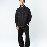 Pantaloni Jeans Oversize Black